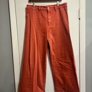 Universal Thread High-Rise Wide Leg Jeans in Rust Orange